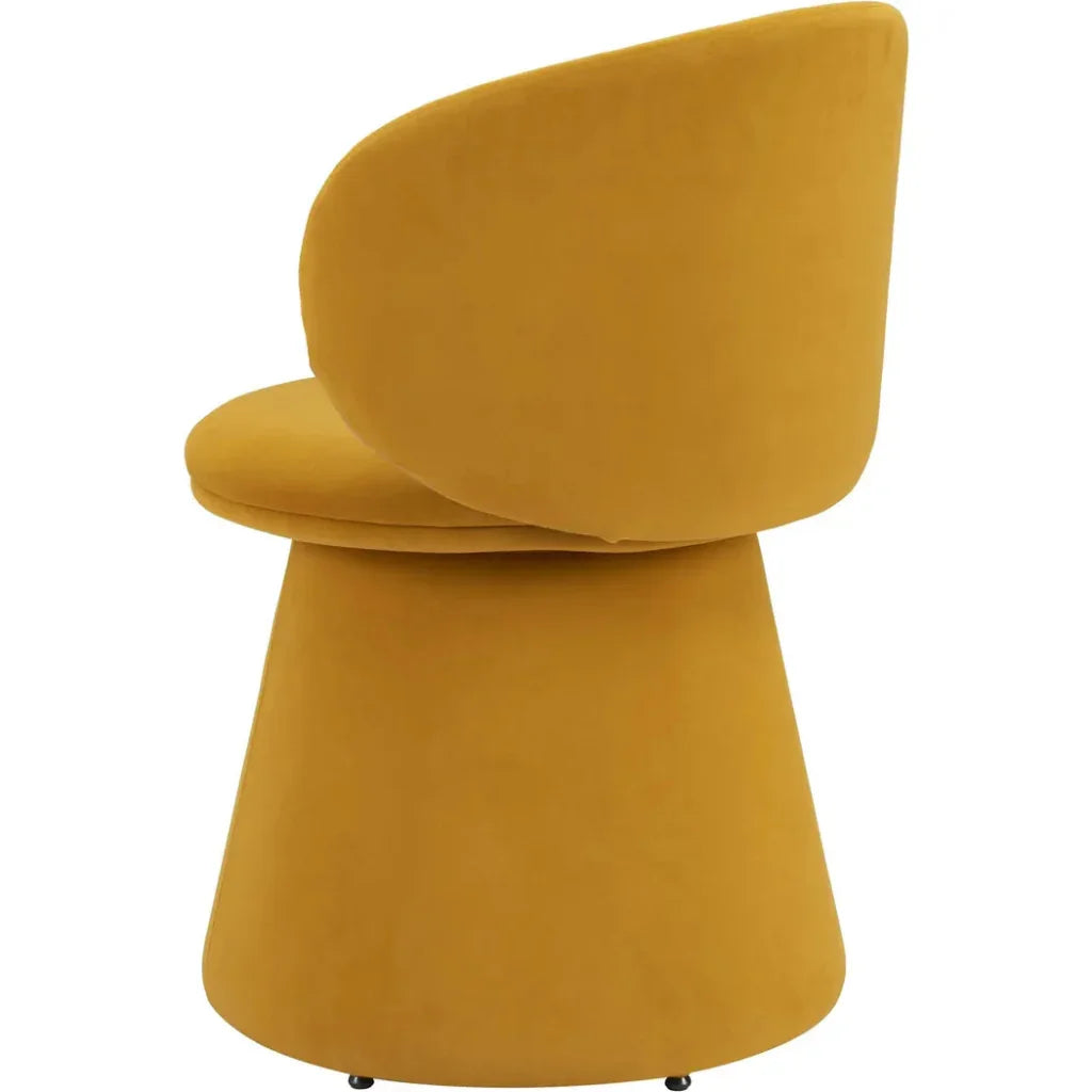 Oblic Orange Swivel Armless Dining Chair - LOOMLAN - Zuo Modern - Dining Chairs