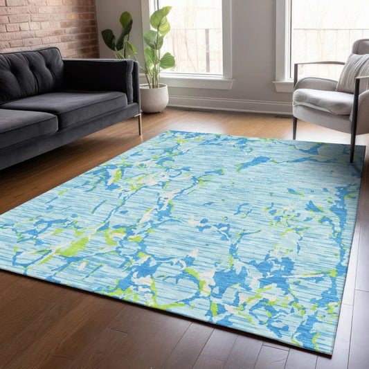 Oceana Sky Washable Indoor-Outdoor Rug-Outdoor Rugs-LOOMLAN Rugs-LOOMLAN