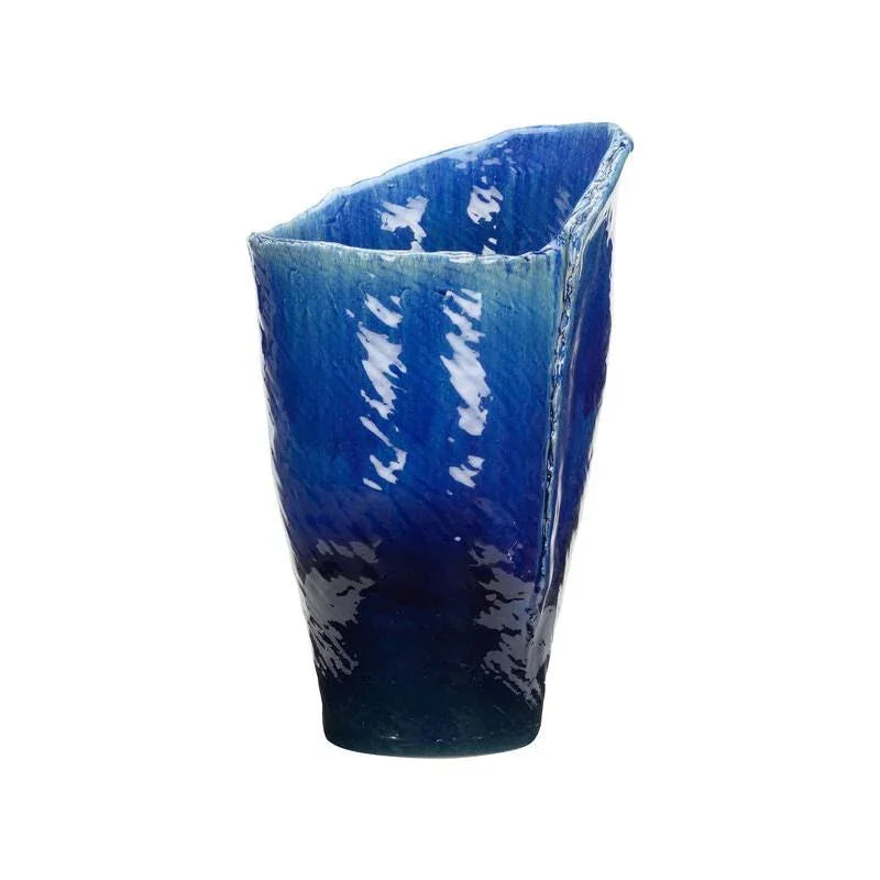 Okinawa Bold Blue Glaze Vase - LOOMLAN - Wildwood - Vases & Jars