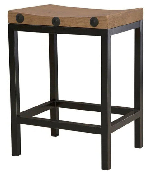 Old World Wood Top Counter Stool - LOOMLAN - Furniture Classics - Counter Stools