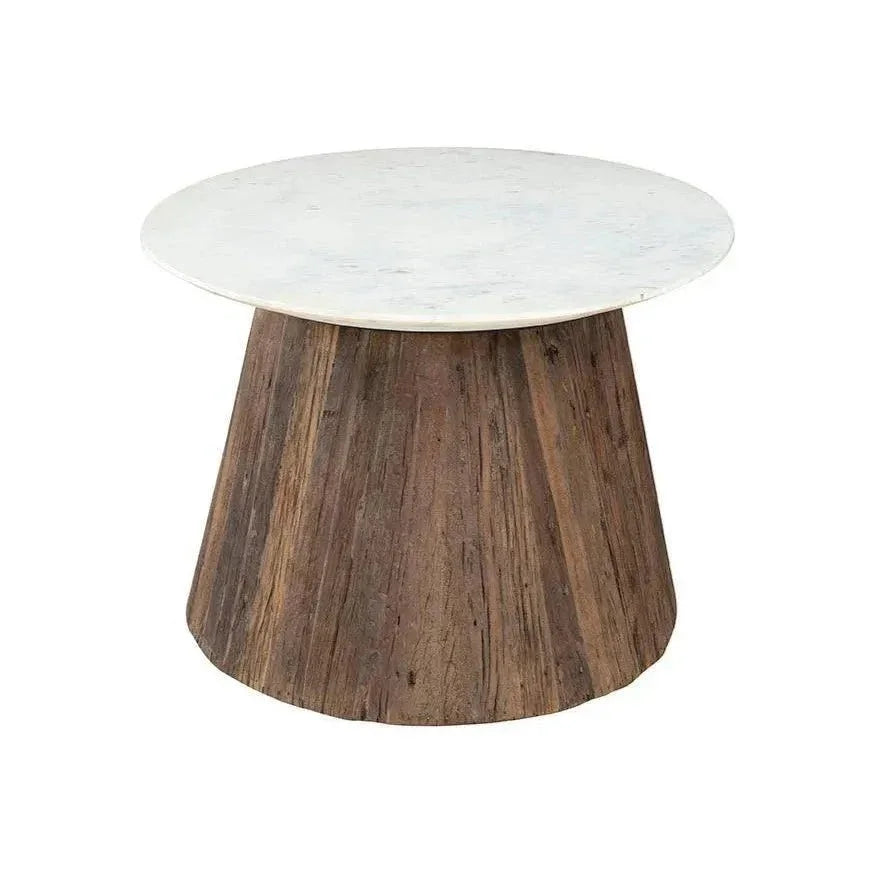 Opal White Marble Topped Oval Coffee Table - LOOMLAN - Coffee Tables