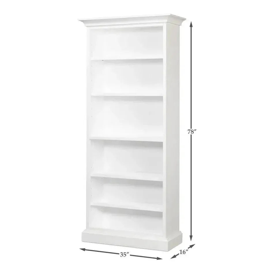 Open Shelf Bookcase Cortina White - LOOMLAN - Sarreid - Bookcases