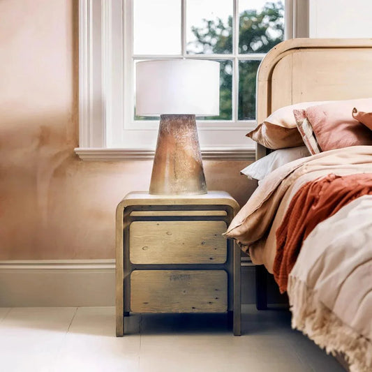 Opera Minimalist Wooden 2 Drawer Nightstand - LOOMLAN - LH Imports - Nightstands