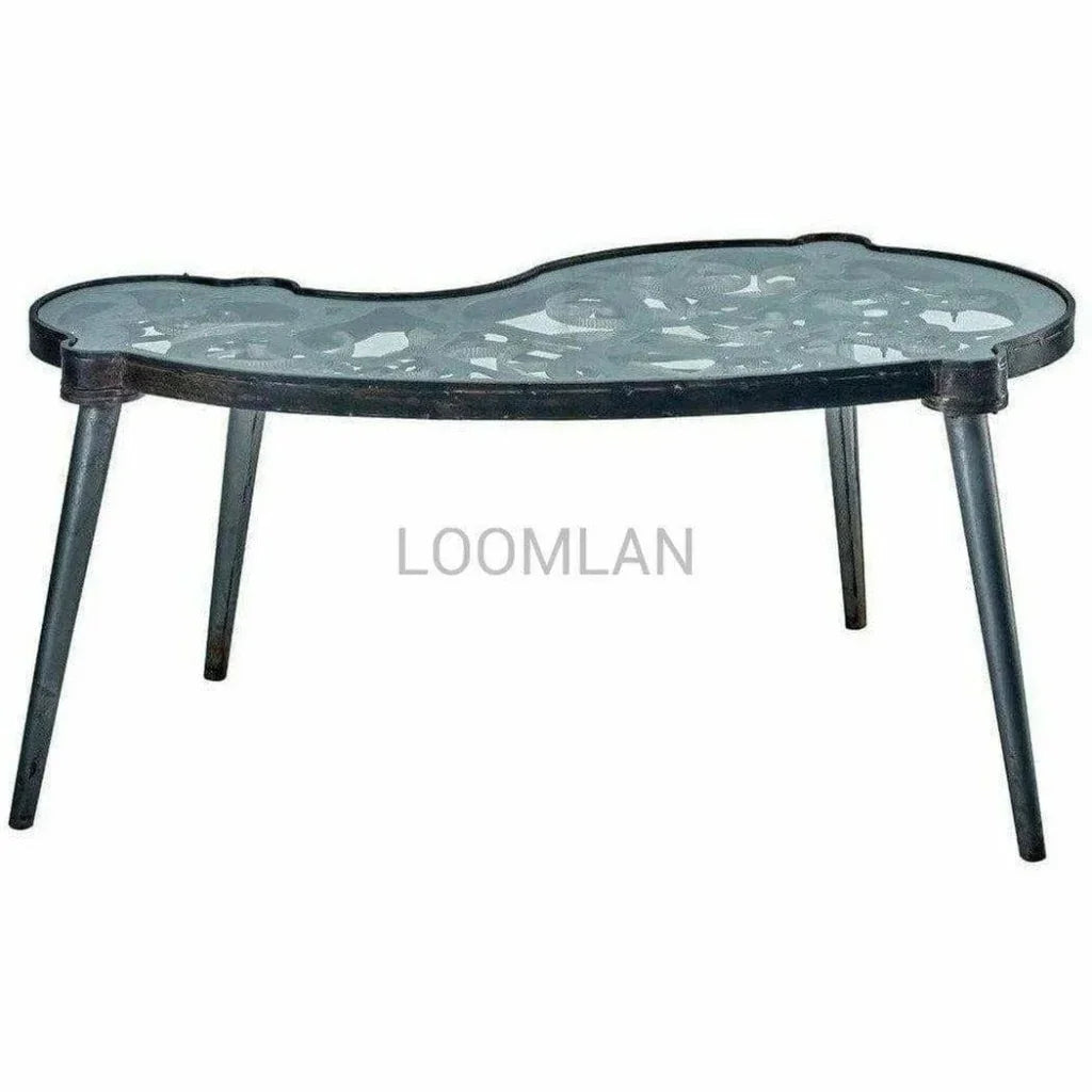 Orelan Glass Top Writing Table-Home Office Desks-LOOMLAN-LOOMLAN