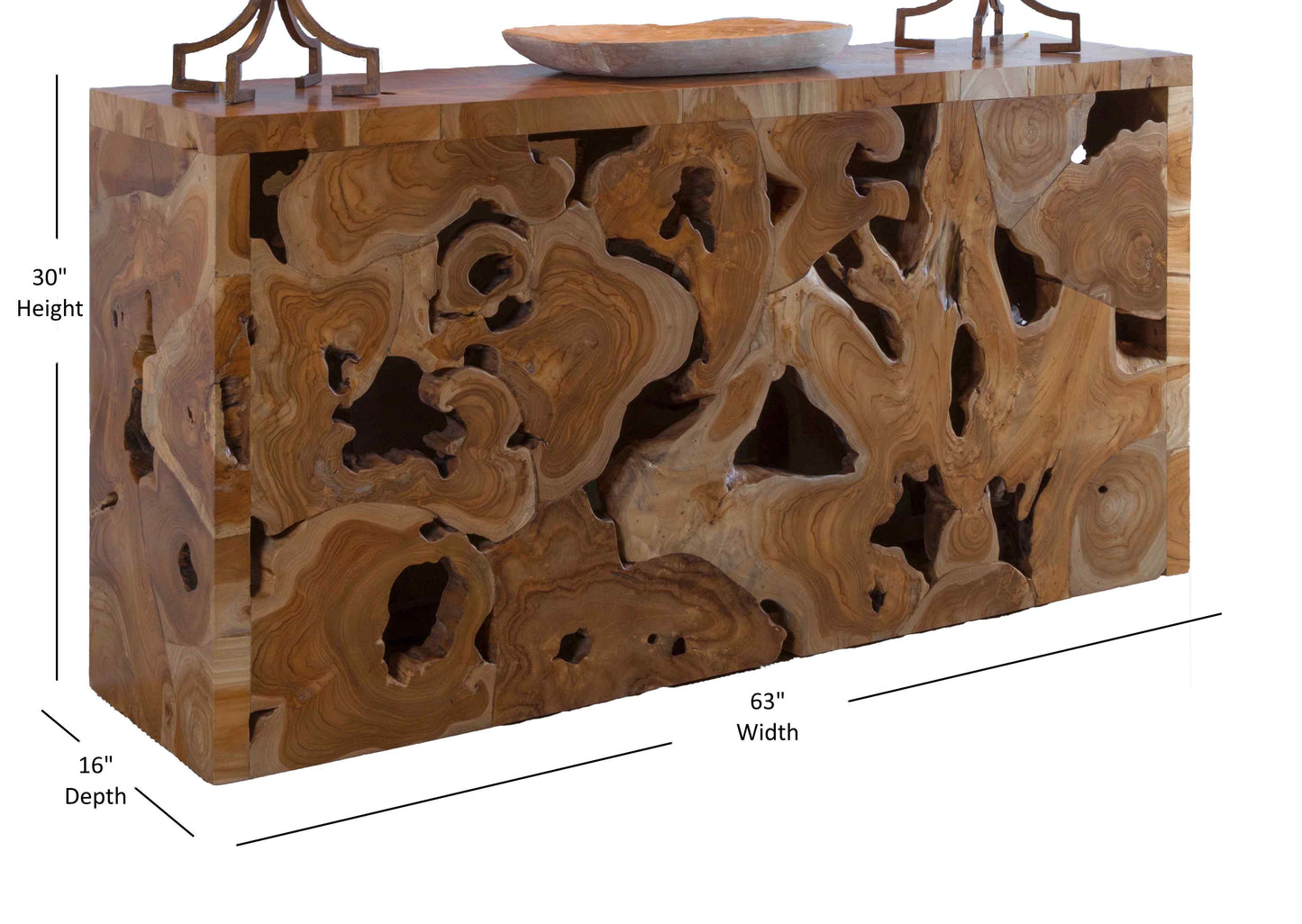 Organics Natural Rectangular Console Table