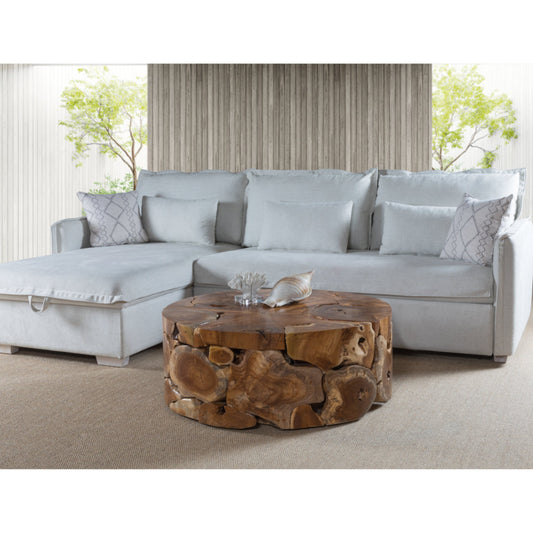 Organics Natural Round Cocktail Table