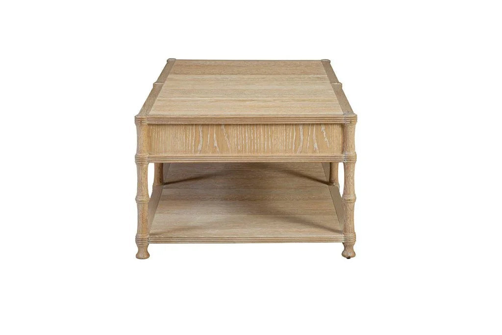 Orleans Two Drawer Wood Coffee Table - LOOMLAN - Furniture Classics - Coffee Tables
