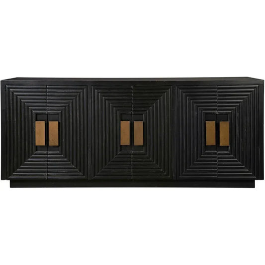 Othello Wooden Black Server - LOOMLAN - Furniture Classics - Buffets