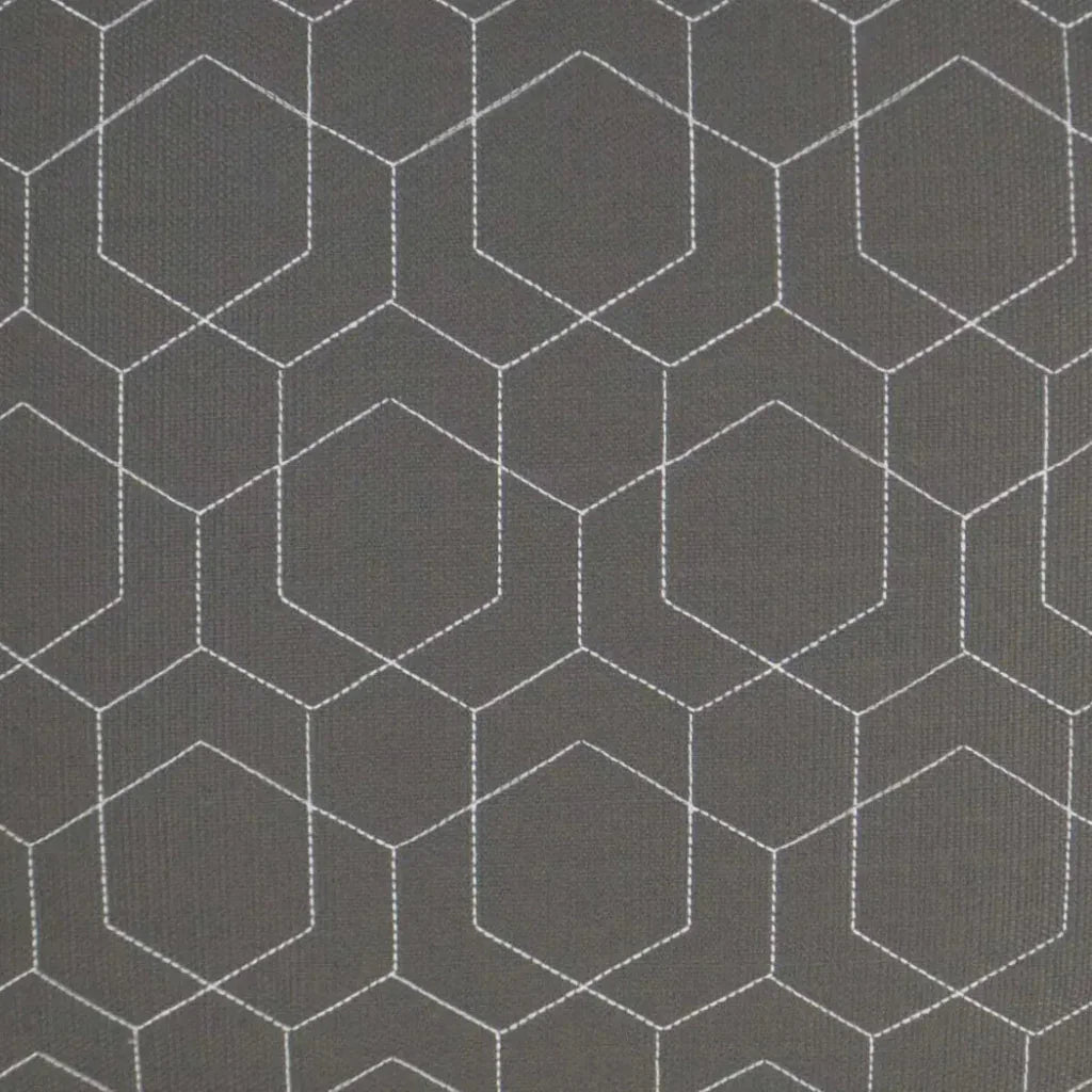 Outdoor Hex Quilt Lumbar Pillow - Grey-Outdoor Pillows-D.V. Kap-LOOMLAN