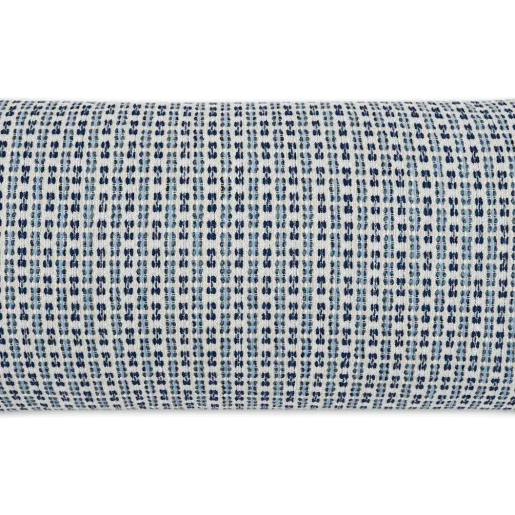 Outdoor Kittery Lumbar Pillow - Blue-Outdoor Pillows-D.V. Kap-LOOMLAN