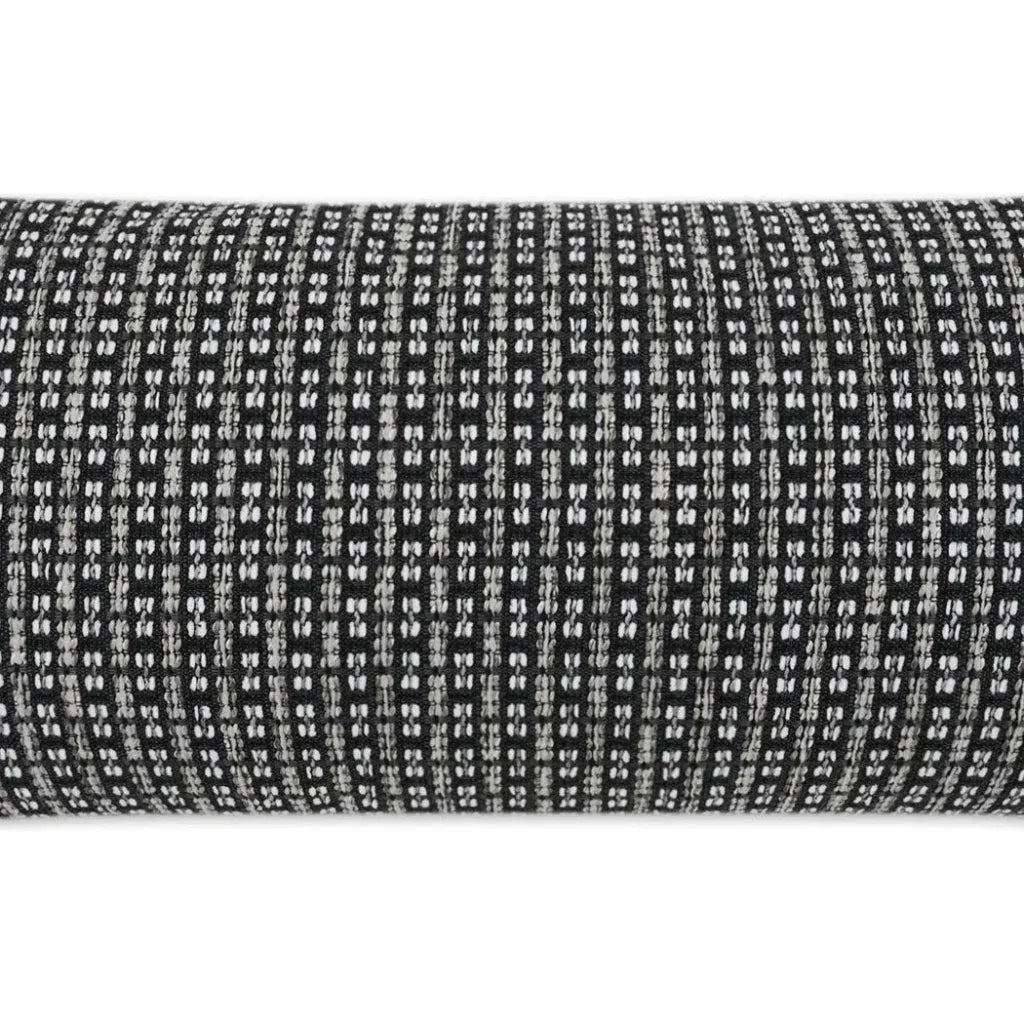 Outdoor Kittery Lumbar Pillow - Ebony-Outdoor Pillows-D.V. Kap-LOOMLAN