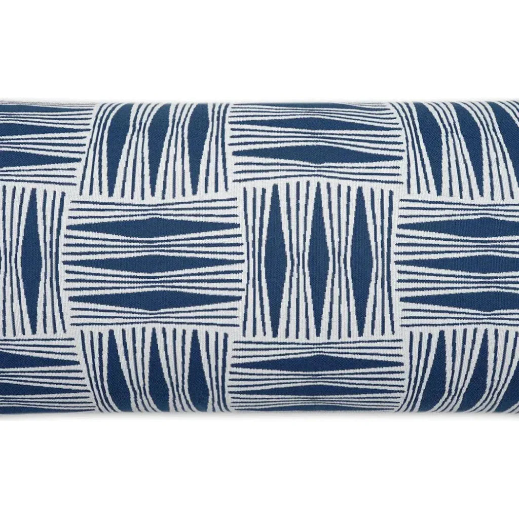 Outdoor Kizomba Lumbar Pillow - Blue-Outdoor Pillows-D.V. Kap-LOOMLAN