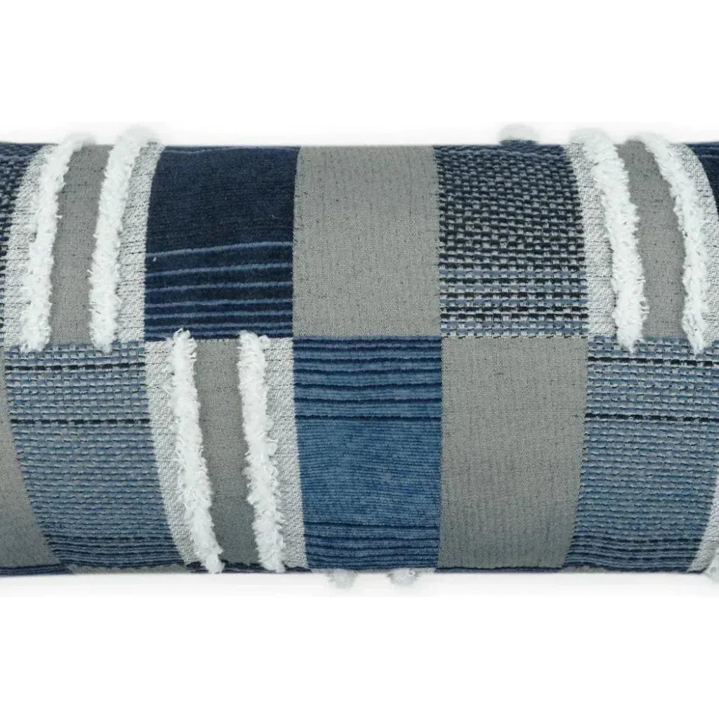 Outdoor Mickey Lumbar Pillow - Indigo-Outdoor Pillows-D.V. Kap-LOOMLAN