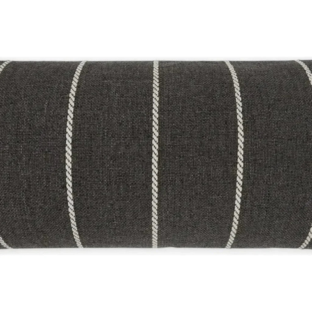 Outdoor Pencil Lumbar Pillow - Carbon-Outdoor Pillows-D.V. Kap-LOOMLAN