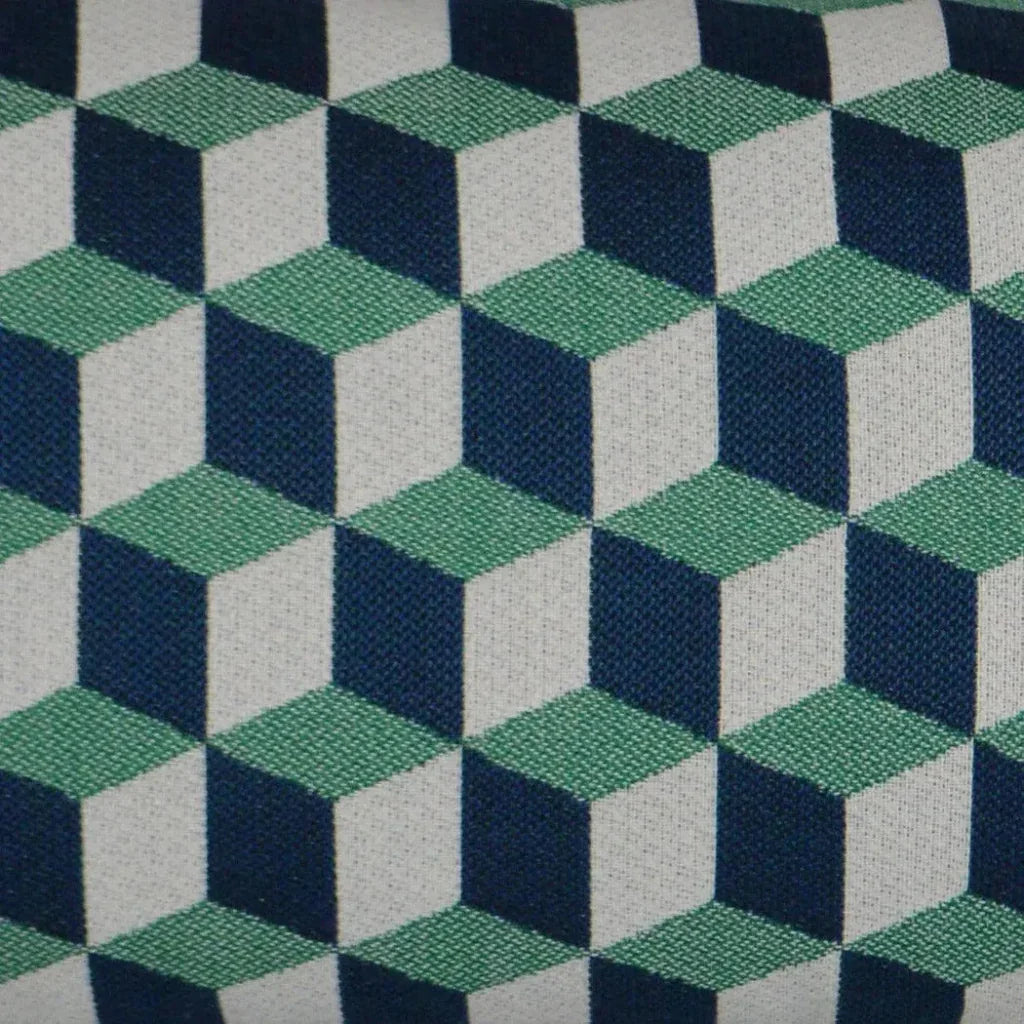Outdoor Puzzle Lumbar Pillow - Emerald-Outdoor Pillows-D.V. Kap-LOOMLAN