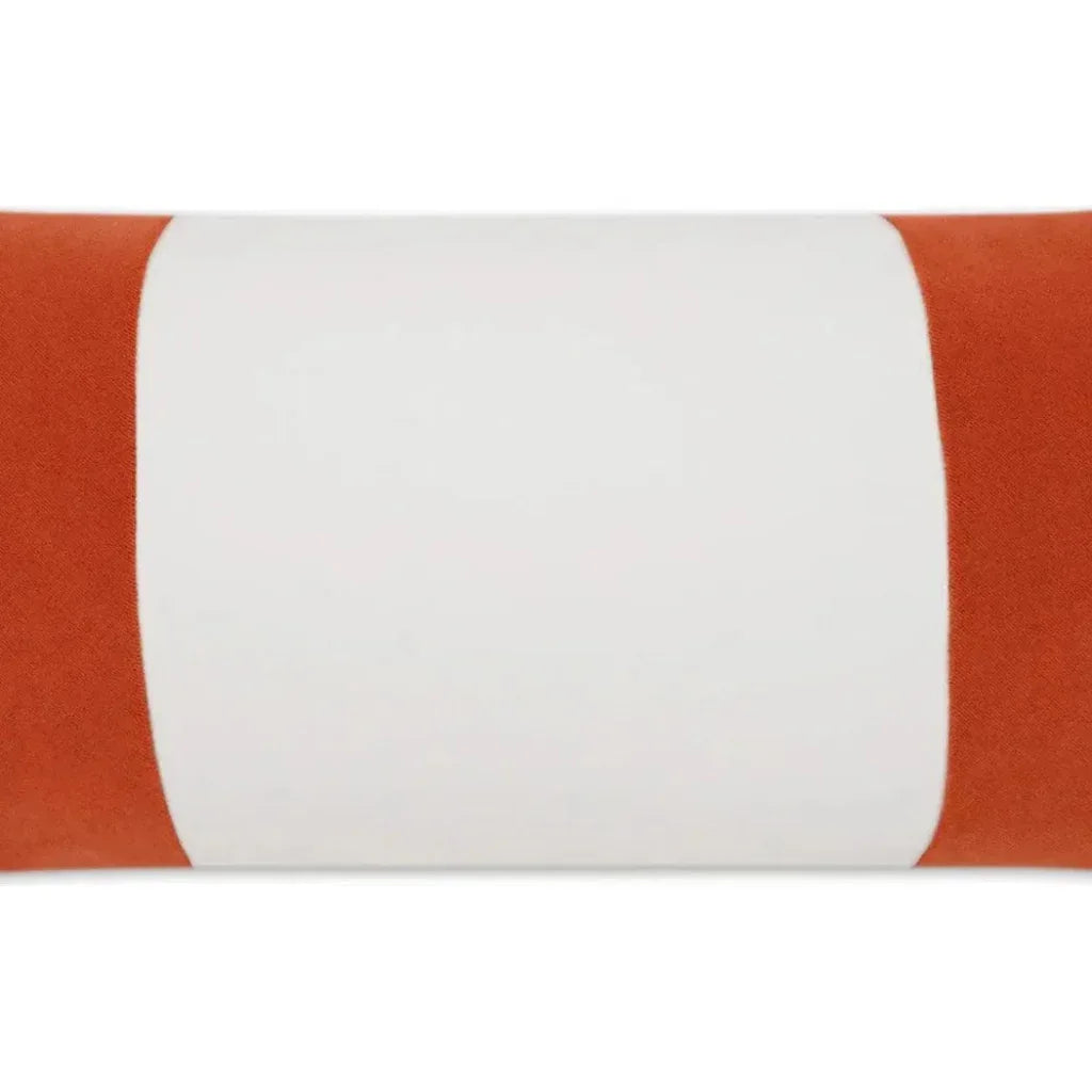 Outdoor Sundance Band Lumbar Pillow - Orange-Outdoor Pillows-D.V. Kap-LOOMLAN