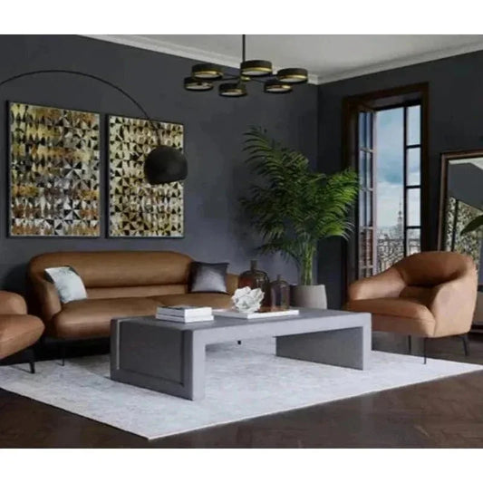 Overprint 2PC Luxe Art Gold Leaf Accents-Metal Wall Art-SUNPAN-LOOMLAN