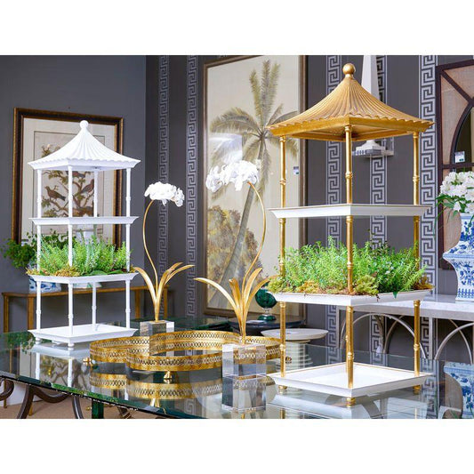 Pagoda Elegance White Shelf - LOOMLAN - Chelsea House - Etageres