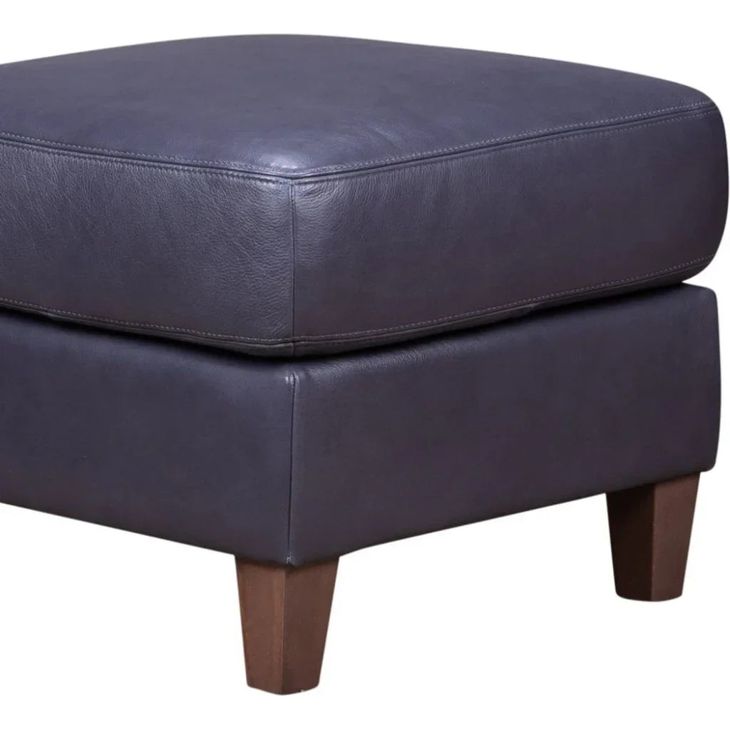 Palermo Luxurious Leather Square Ottoman - LOOMLAN - Olivia + Quinn - Ottomans