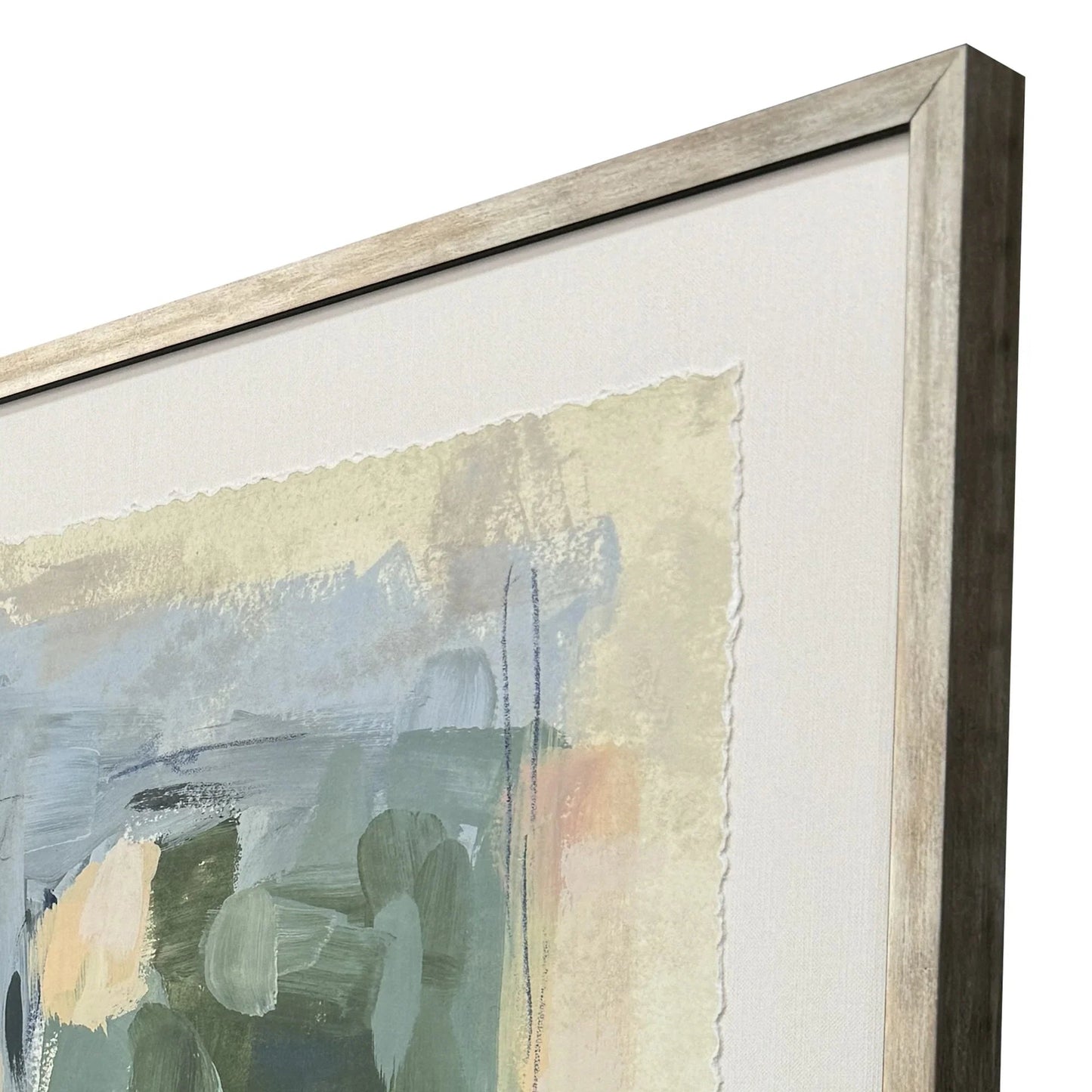 Palette Map Wood Blue Framed Wall Art 2PC