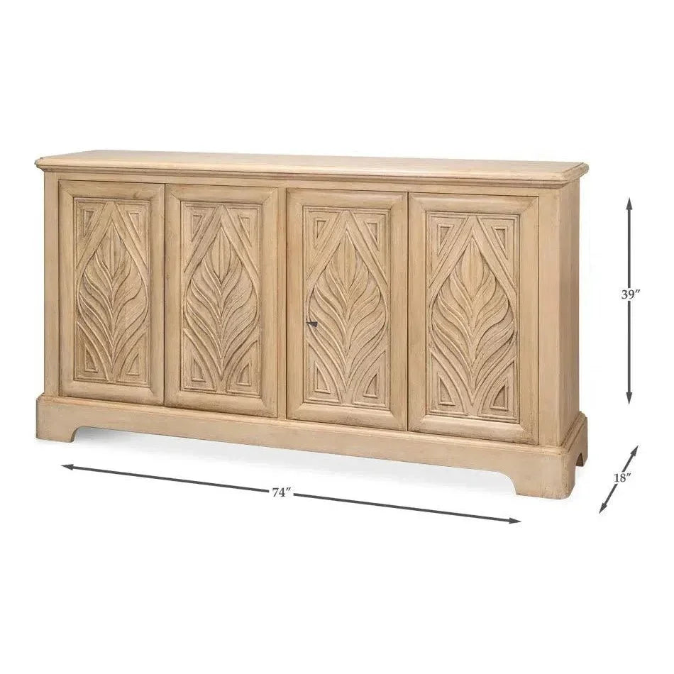 Palmieri Four Door Cabinet For Living Room - LOOMLAN - Sarreid - Sideboards