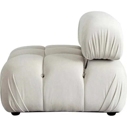 Paloma Armless Chair in Light Cream Velvet - LOOMLAN - Diamond Sofa - Sofas & Loveseats