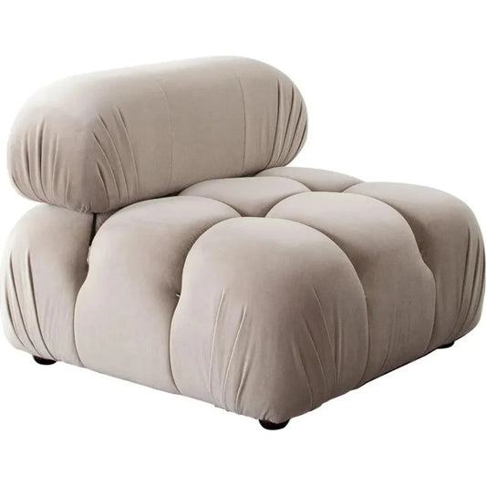 Paloma Armless Chair in Mink Tan Velvet - LOOMLAN - Diamond Sofa - Sofas & Loveseats