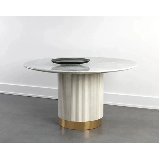 Paloma Marble Top Round Dining Table-Dining Tables-SUNPAN-LOOMLAN