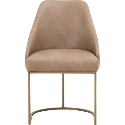 Parissa Leather Armless Dining Chair 2PC - LOOMLAN - Essentials For Living - Dining Chairs