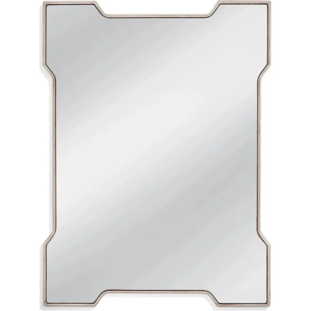 Park Place Metal Silver Vertical Wall Mirror - LOOMLAN - Bassett Mirror - Wall Mirrors
