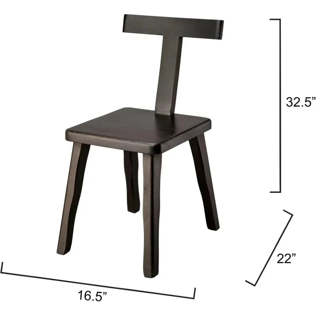 Parlor T Shaped Back Armless Chair - LOOMLAN - Jamie Young - Accent Chairs