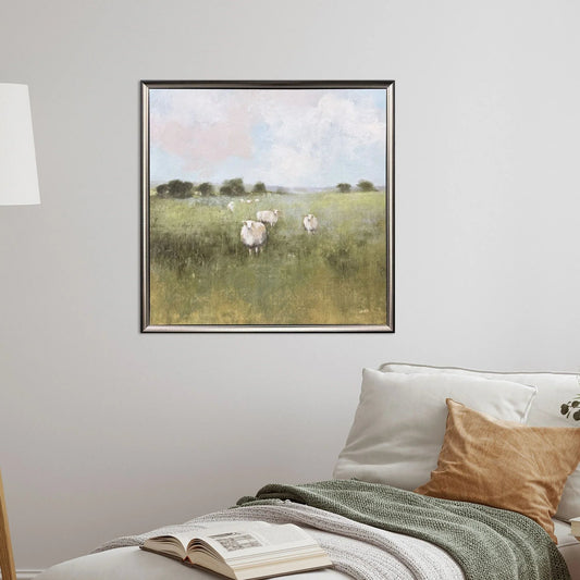 Pasture Hand Finished Green Framed Wall Art
