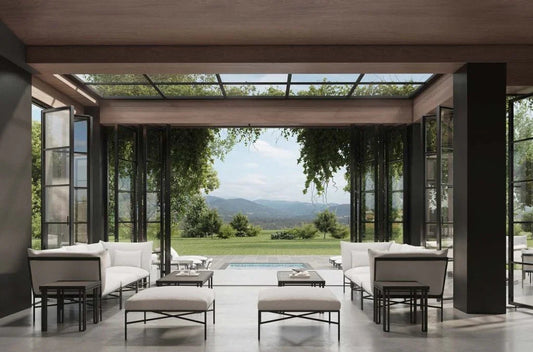 Patinero Charcoal Finish Patio Dining Table-Outdoor Dining Tables-Seasonal Living-LOOMLAN