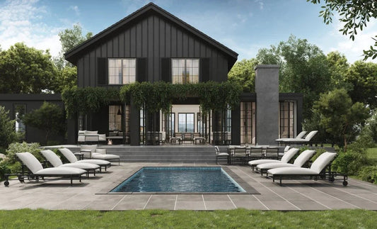 Patinero Charcoal Satin Patio Pool Chaise (Set Of 2)-Outdoor Chaises-Seasonal Living-LOOMLAN