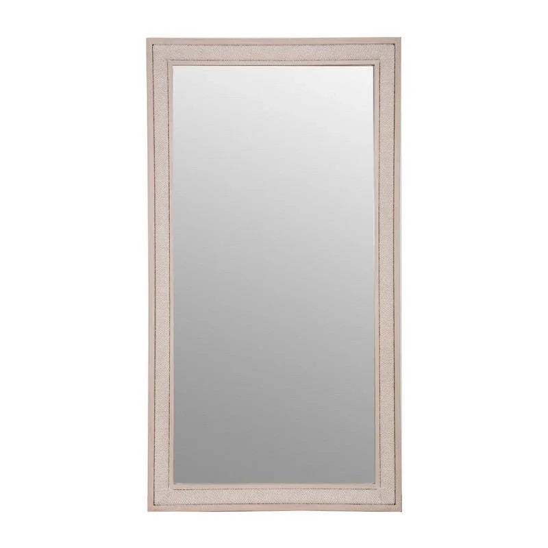 Pearl Wood Framed Floor Mirror-Floor Mirrors-Palmetto Home-LOOMLAN