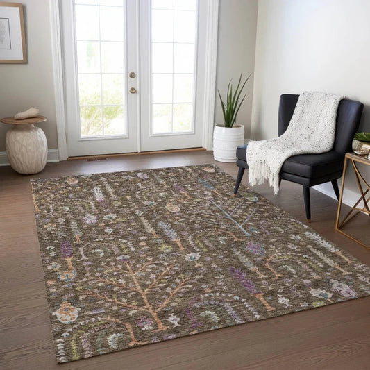 Percy Brown Washable Indoor - Outdoor Rug - LOOMLAN - LOOMLAN Rugs - Outdoor Rugs