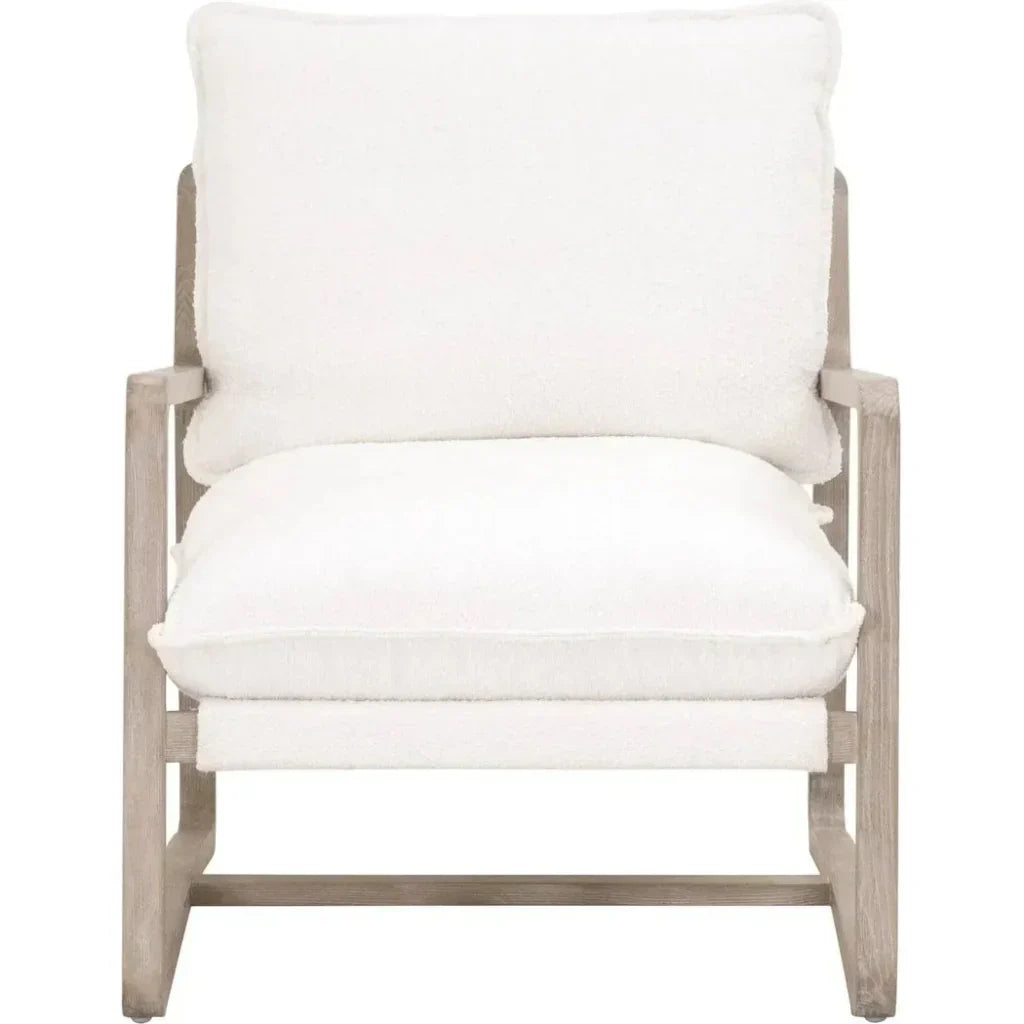 Performance White Boucle Sling Hamlin Club Chair - LOOMLAN - Essentials For Living - Accent Chairs