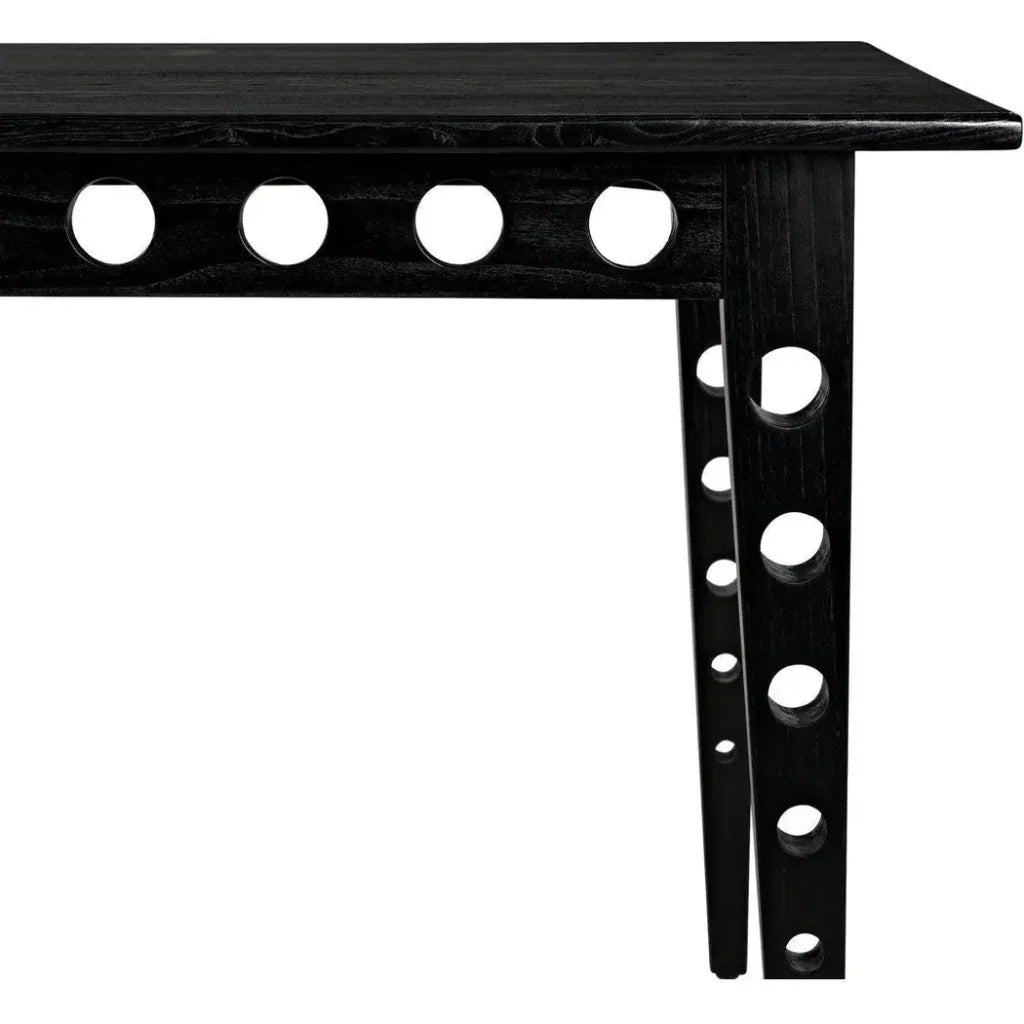 Pericles Table Black Rectangle Dining Table for 6-Dining Tables-Noir-LOOMLAN
