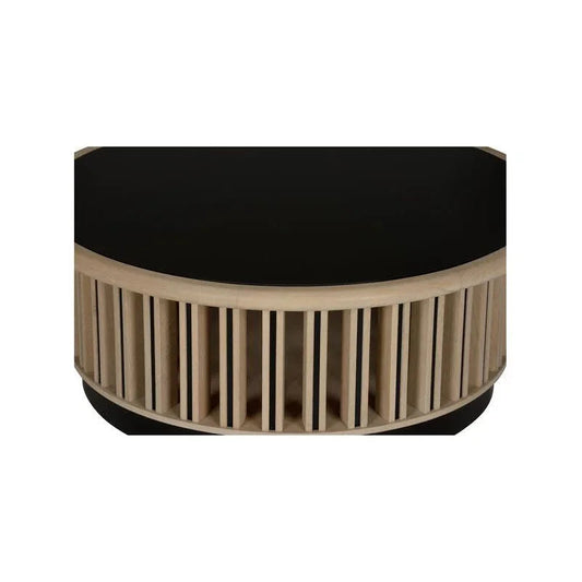 Perret Wooden Round Cocktail Table - LOOMLAN - Wildwood - Coffee Tables
