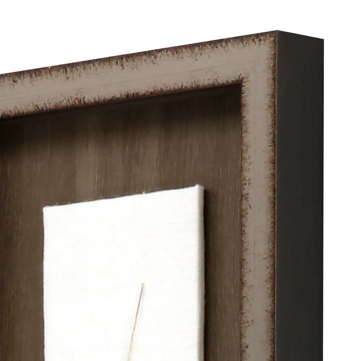 Pheasant Feather Wood Brown Framed Wall Art