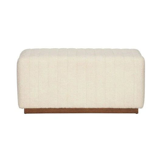 Piano White Backless Bedroom Bench - LOOMLAN - Wildwood - Bedroom Benches