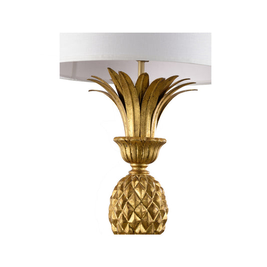 Pineapple Wooden Gold Table Lamp