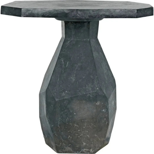 Polyhedron Geometric Marble Side Table
