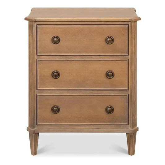 Poppin's Tulip Wood Rectangular Side Table 3 Drawers - LOOMLAN - Side Tables