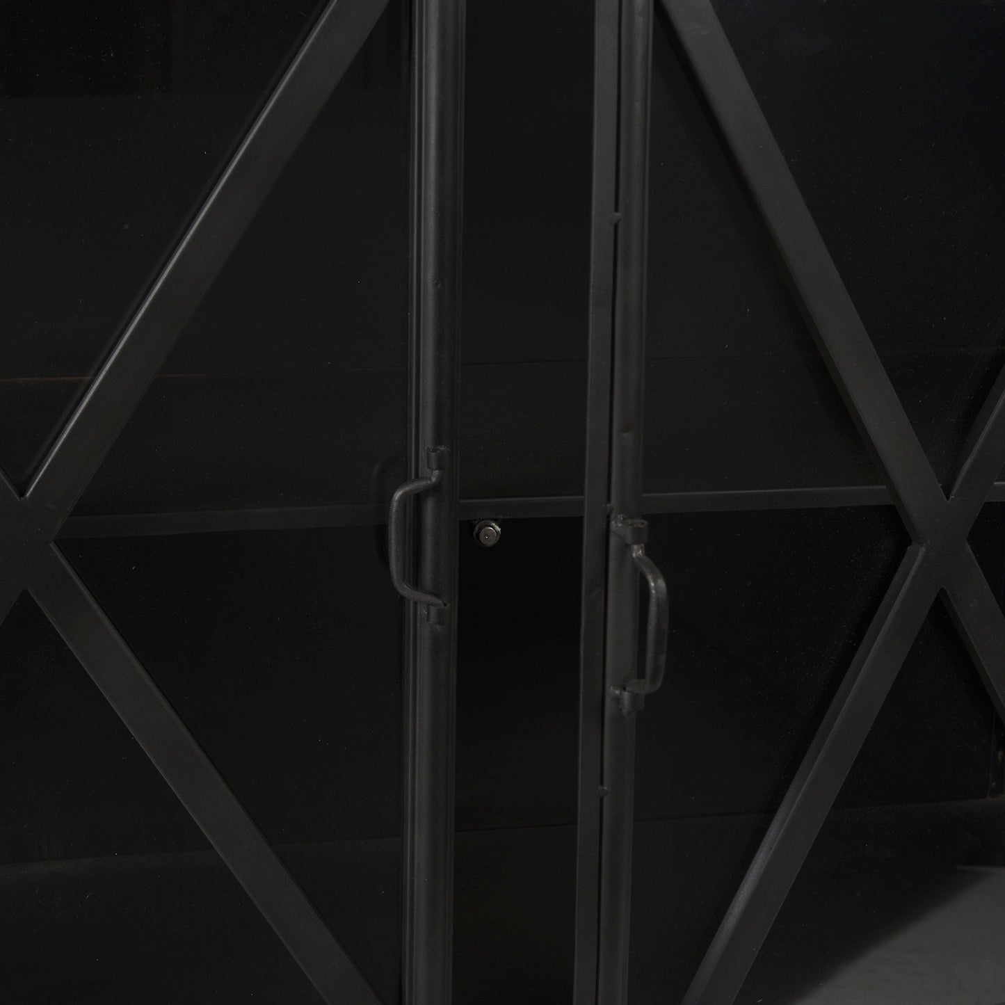 Poppy Glass Door Black Sideboard