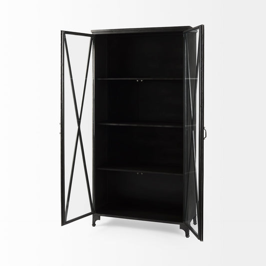 Poppy Metal Black Bookcase