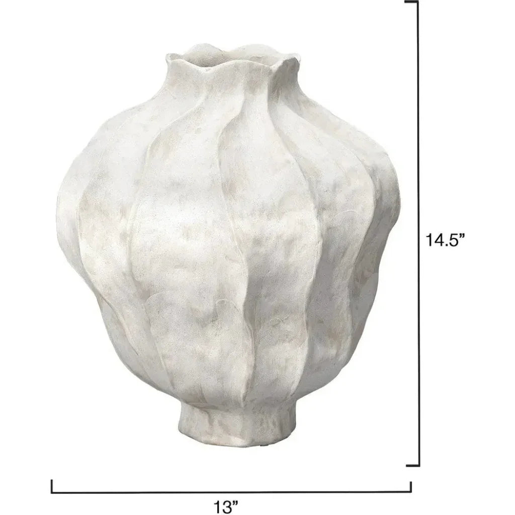 Poppy Porcelain Decorative Vase Jamie Young 9.5 Inch - LOOMLAN - Jamie Young - Vases & Jars