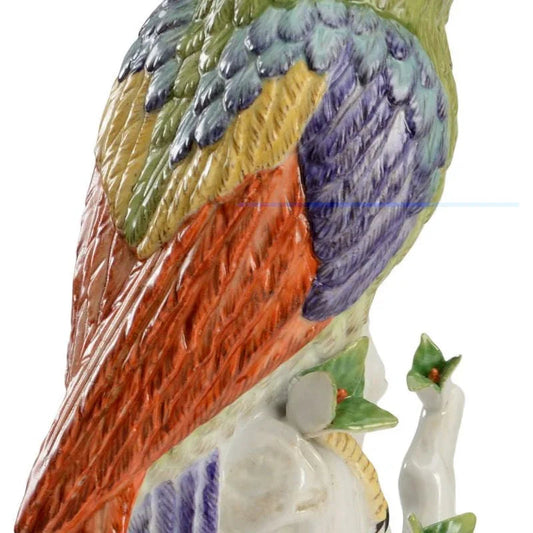 Porcelain Made Colorful Port Royal Bird Sculpture (Pr) - LOOMLAN - Chelsea House - Statues & Sculptures