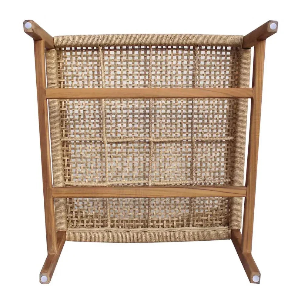 Porto Wood Framed Patio Occasional Chair-Outdoor Accent Chairs-Artesia-LOOMLAN