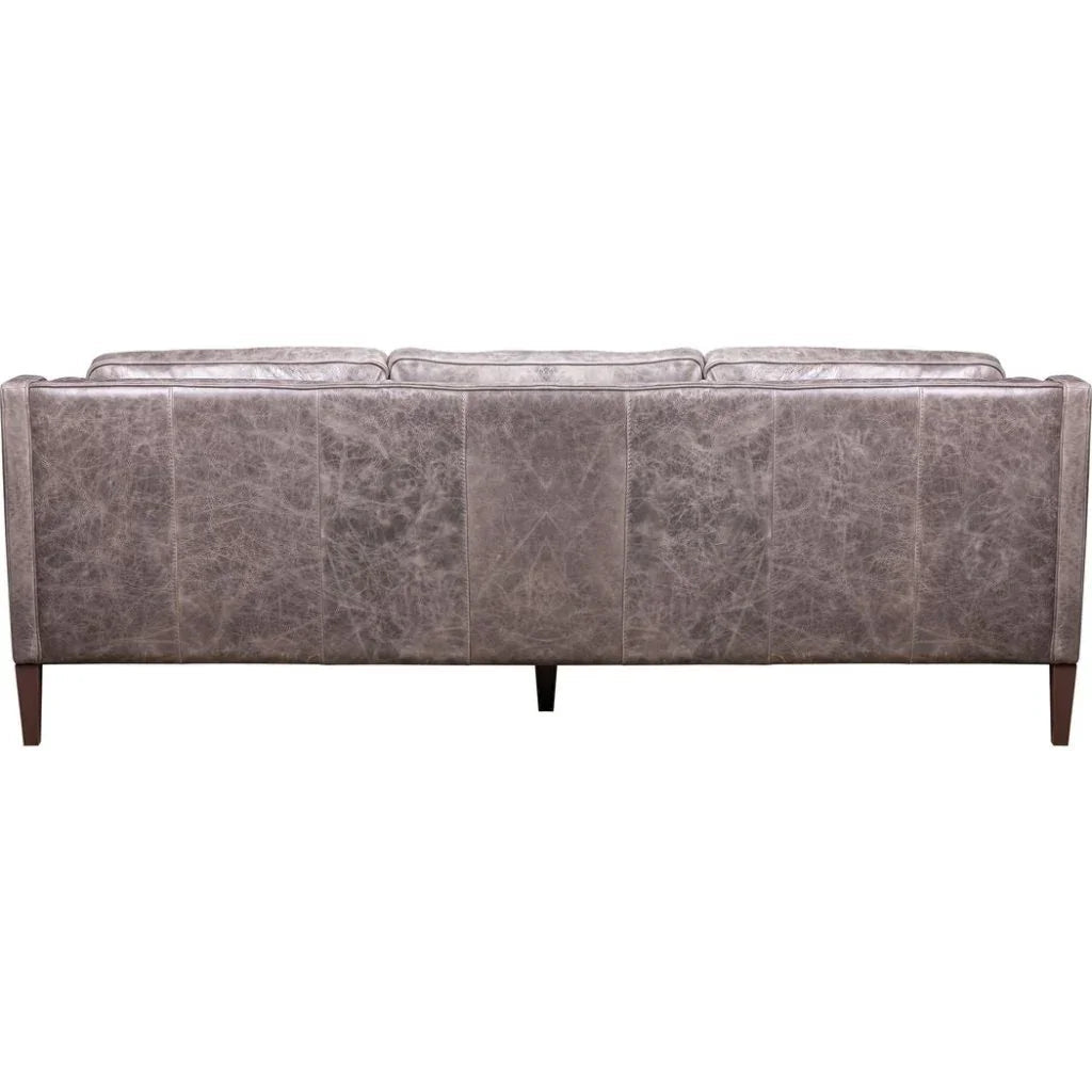 Positano Venerando Smoke Leather Sofa - LOOMLAN - Olivia + Quinn - Sofas & Loveseats